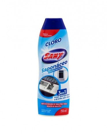 SAPONÁCEO CREMOSO COM CLORO SANY 250ML